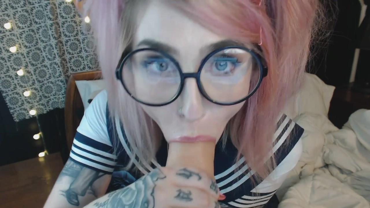 Pink Haired Schoolgirl Pov Bj And Reverse Riding With Glasses And